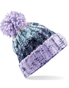 B486 Beechfield Corkscrew Pom Pom Beanie - Lavender Fizz - B486