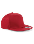 B610 Beechfield 5 panel Snapback Rapper Cap - Classic Red - B610