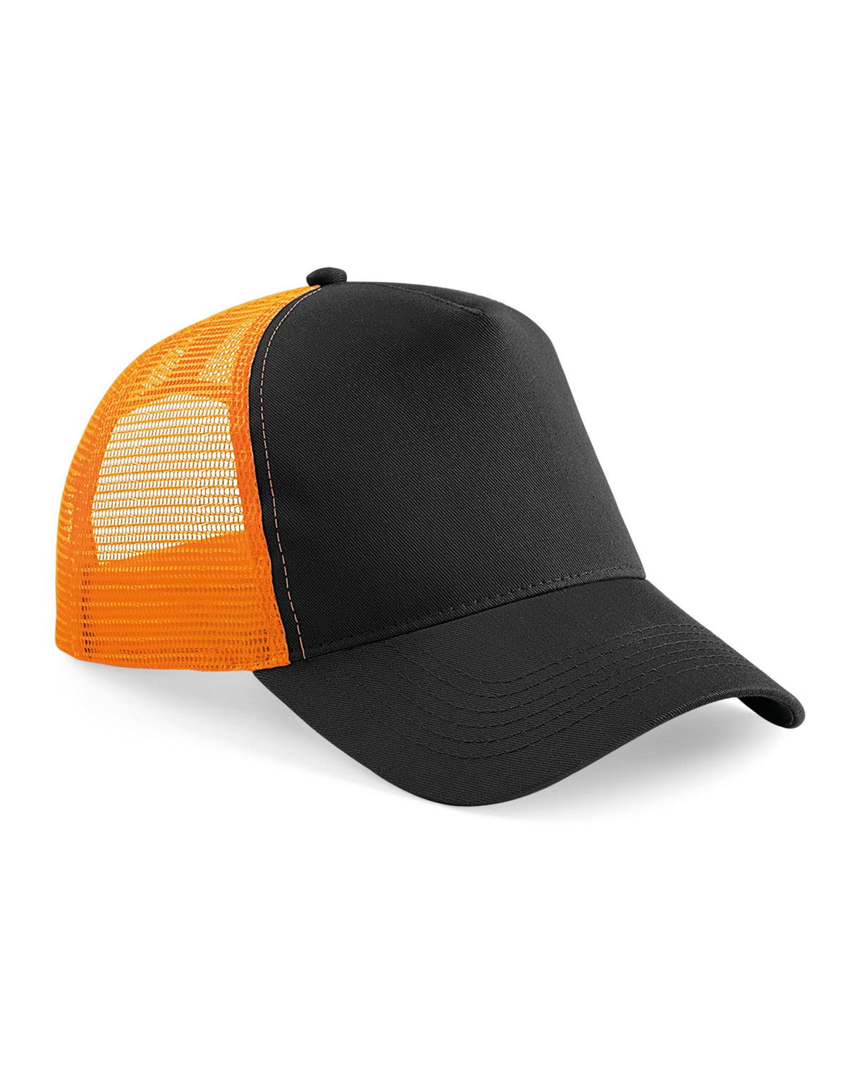 B640 Beechfield Snapback Trucker - Black/Orange - B640
