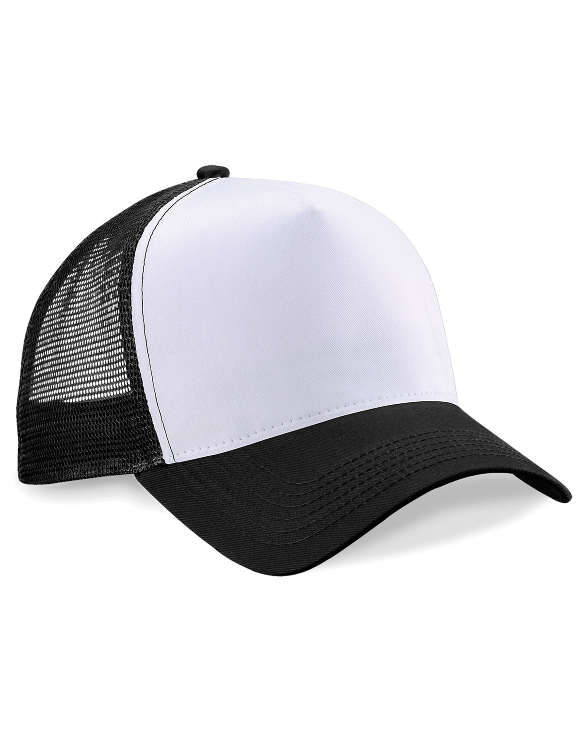 B640 Beechfield Snapback Trucker - Black/White - B640