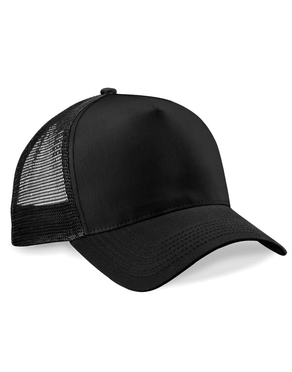 B640 Beechfield Snapback Trucker - Black/Black - B640