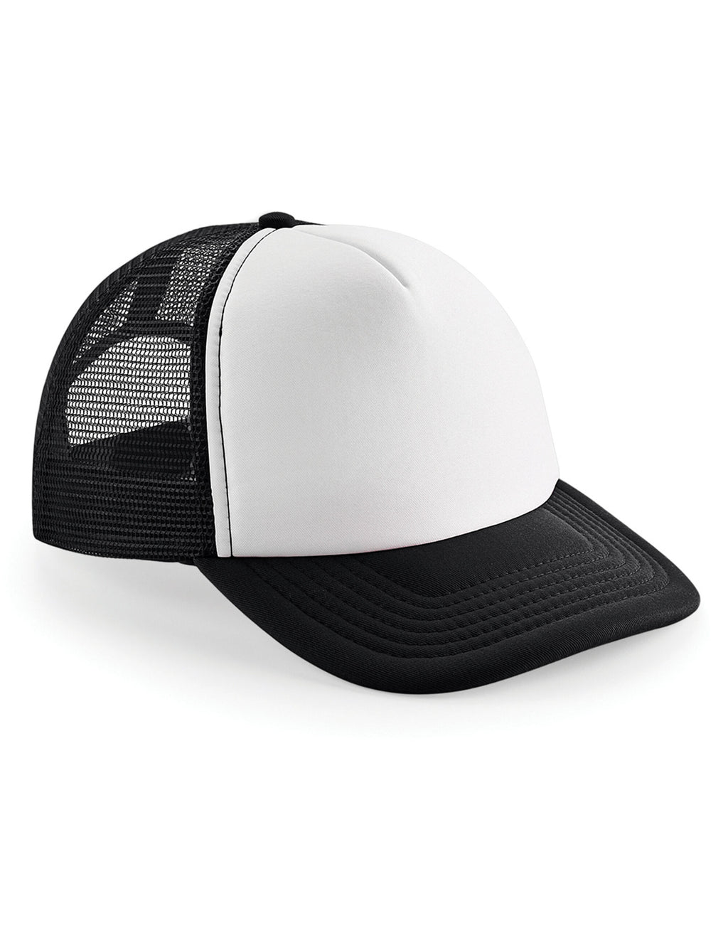 B645 Beechfield Vintage Snapback Trucker - Black/White - B645