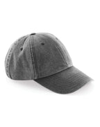 B655 Beechfield Low Profile Vintage Cap - Vintage Black - B655