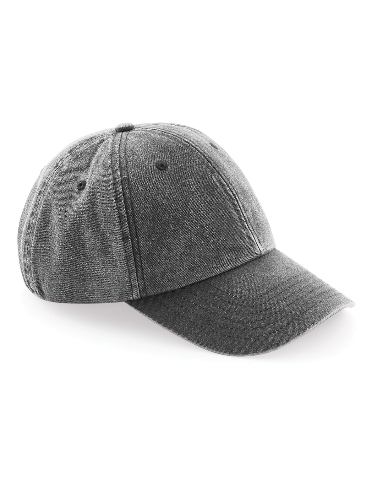 B655 Beechfield Low Profile Vintage Cap - Vintage Black - B655