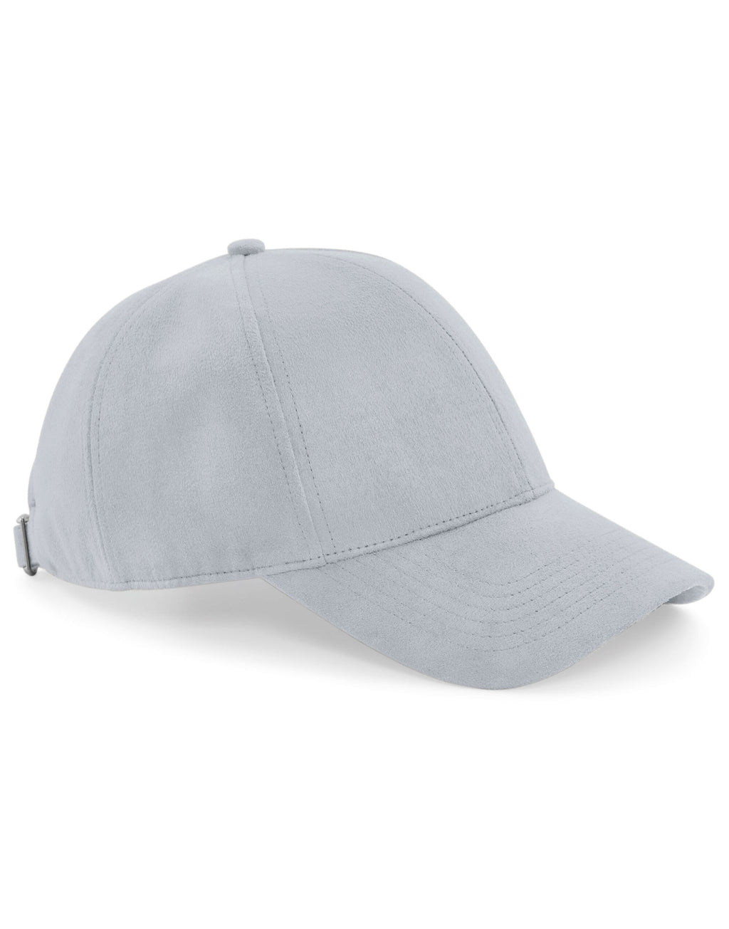 B656 Beechfield Faux Suede 6 Panel Cap - Light Grey - B656