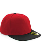 B660 Beechfield Original Flat Peak Snapback - Classic Red/Black - B660