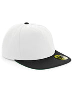 B660 Beechfield Original Flat Peak Snapback - White/Black - B660