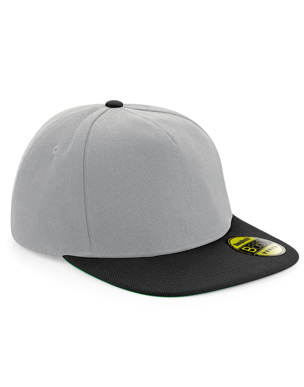B660 Beechfield Original Flat Peak Snapback - Grey/Black - B660