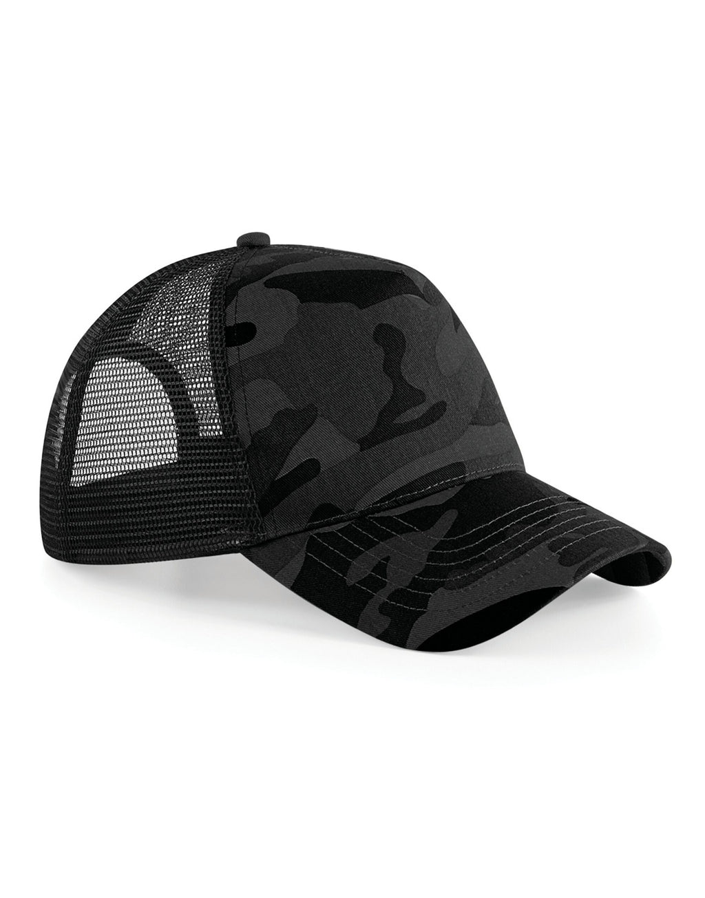 B694 Beechfield Camo Snapback Trucker - Midnight Camo - B694