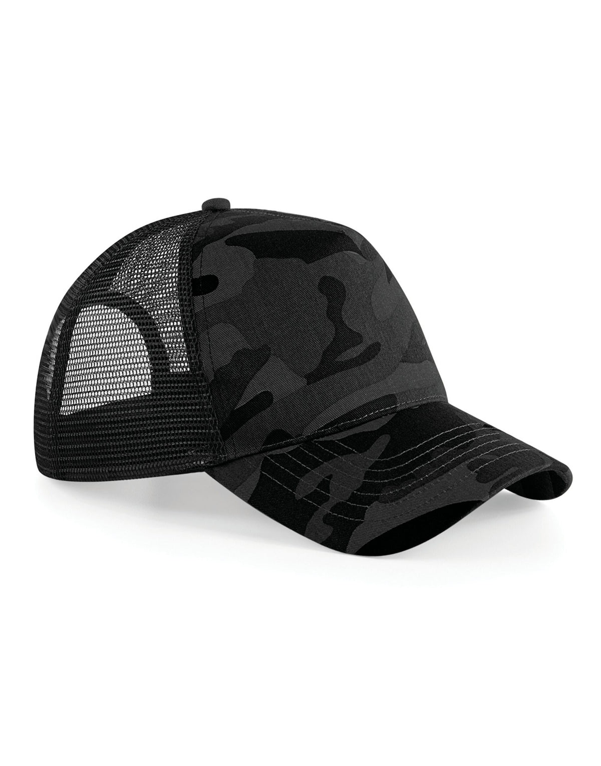 B694 Beechfield Camo Snapback Trucker - Midnight Camo - B694