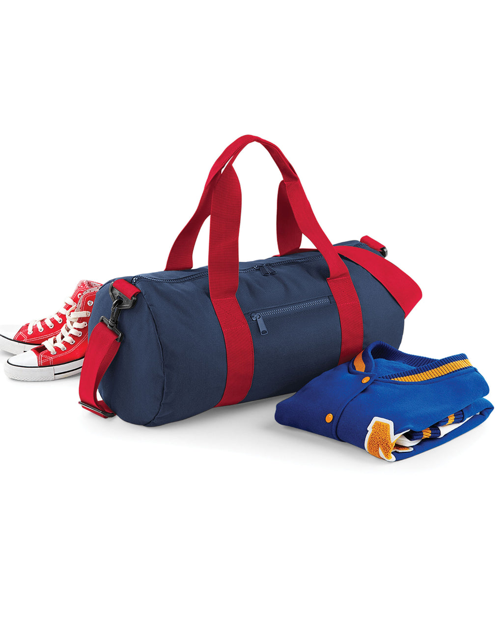 BG140 Bagbase Original Barrel Bag - French Navy/Classic Red - BG140