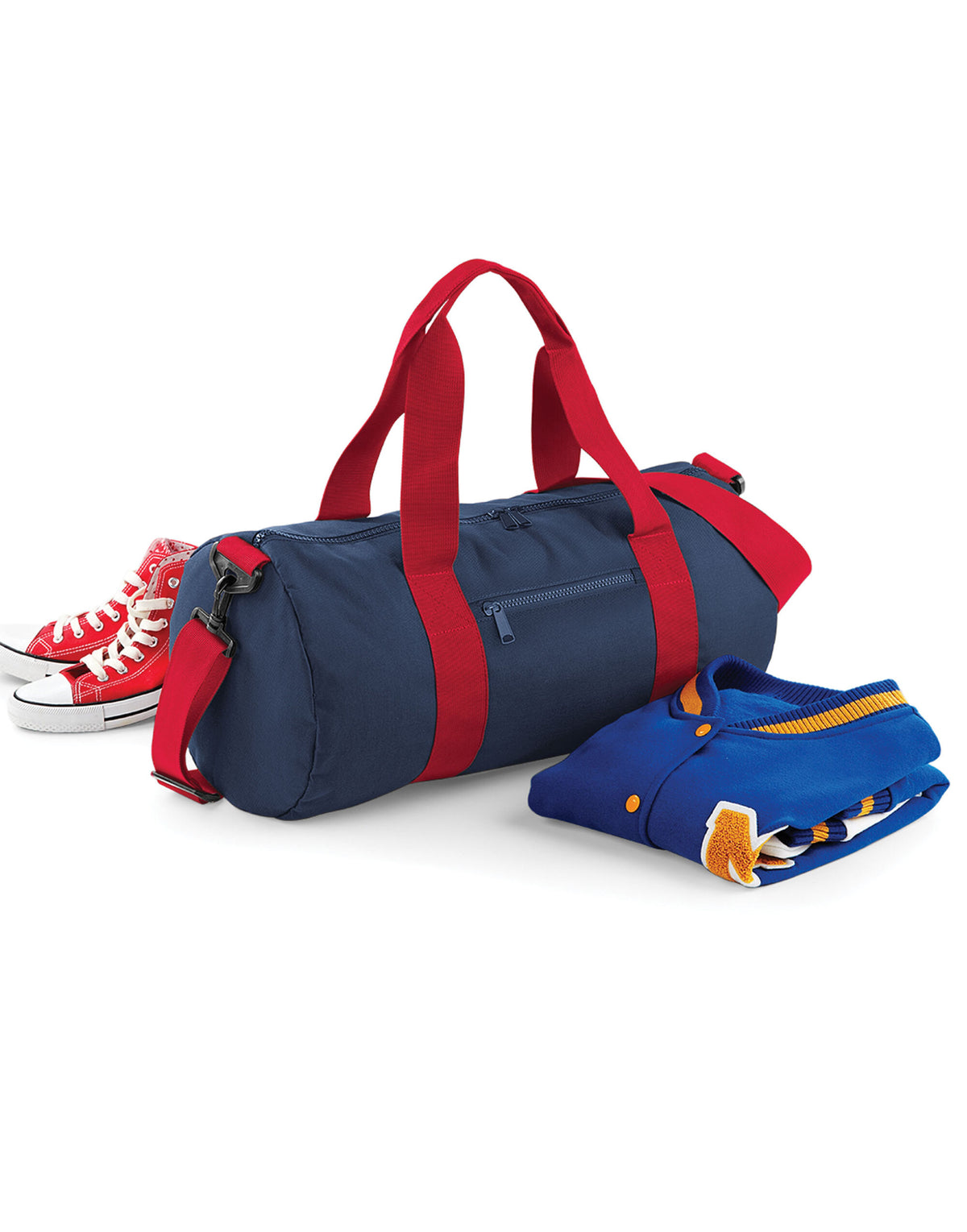 BG140 Bagbase Original Barrel Bag - French Navy/Classic Red - BG140