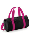 BG140S Bagbase Mini Barrel Bag - Black/Fuchia - BG140S