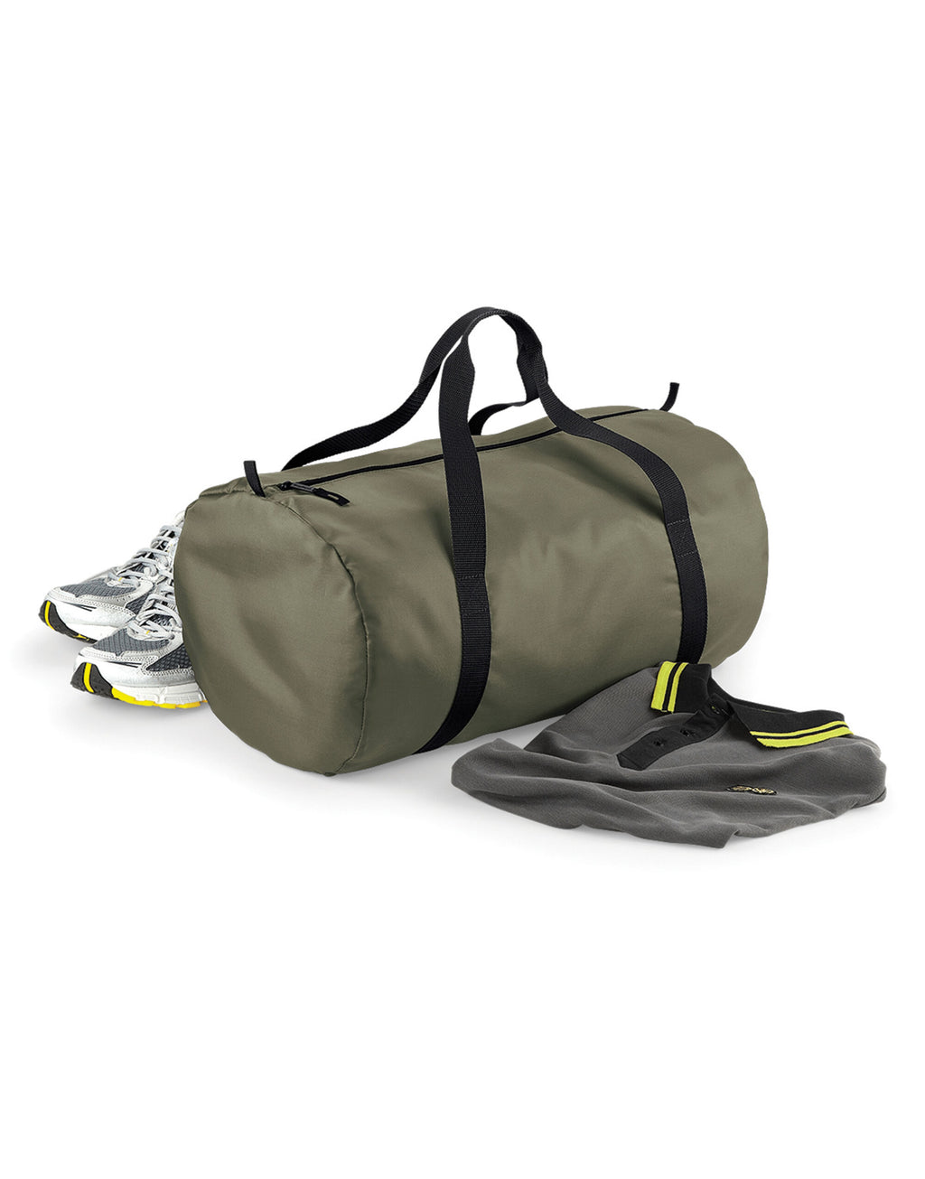 BG150 Bagbase Packaway Barrel Bag - Olive/Black - BG150