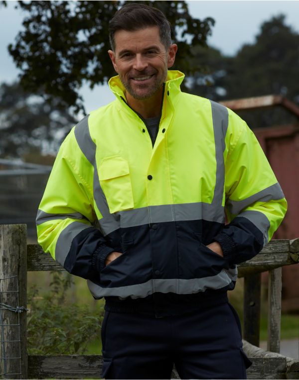 Yoko Hi Vis 2 Tone Bomber Jacket