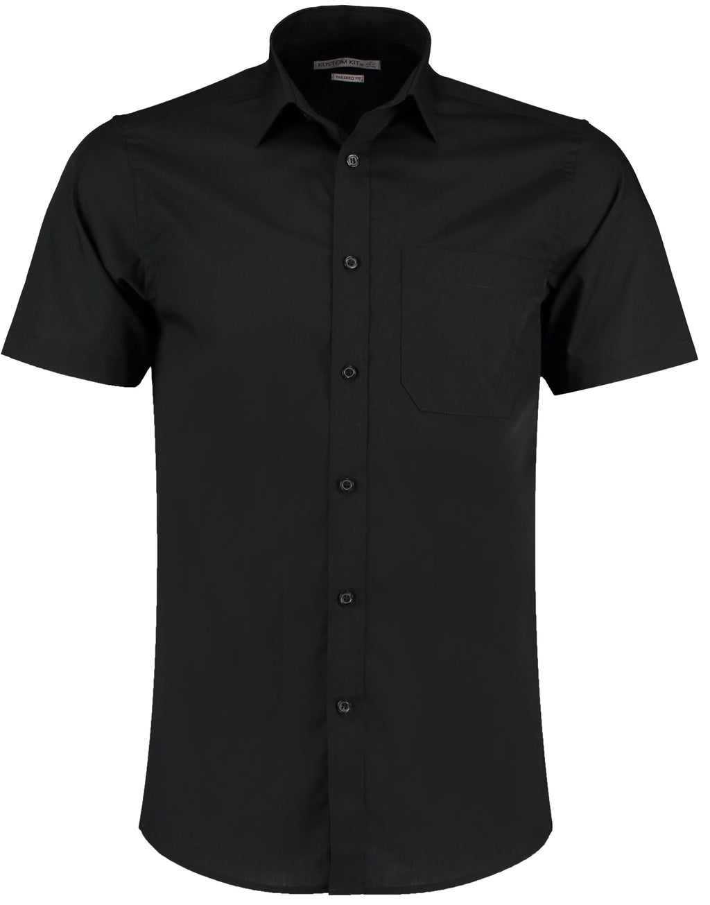 Kustom Kit Mens SS Tailored Poplin Shirt
