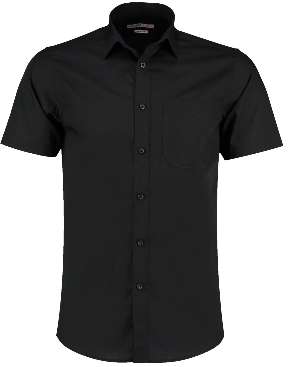 Kustom Kit Mens SS Tailored Poplin Shirt