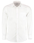 Kustom Kit Mens LS Tailored Poplin Shirt