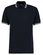KK409 Kustom Kit Mens Tipped Collar Polo - Navy/White - KK409
