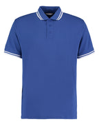 KK409 Kustom Kit Mens Tipped Collar Polo - Royal/White - KK409