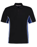 KK475 Kustom Kit Mens Classic Track Polo - Black/Royal/White - KK475