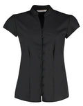 Kustom Kit Ladies Mandarin Collar Blouse