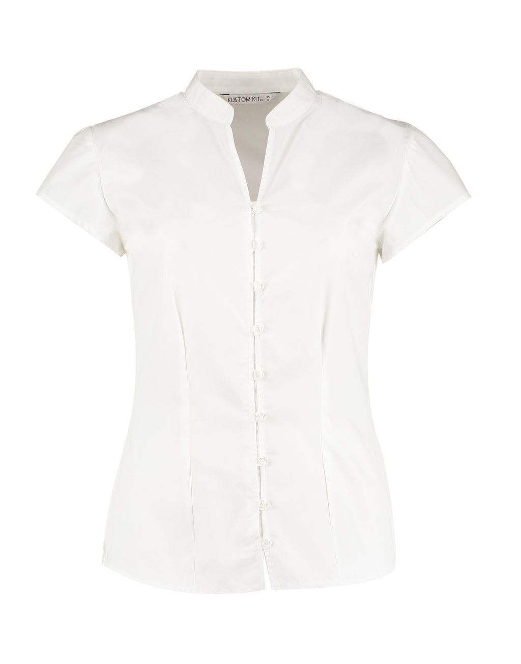 Kustom Kit Ladies Mandarin Collar Blouse