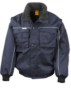 R71X Result Workguard Zip Sleeve Pilot Jacket - Navy/Navy - R71X