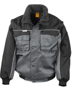 R71X Result Workguard Zip Sleeve Pilot Jacket - Grey/Black - R71X