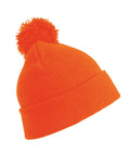 RC028J Result Winter Junior Pom Pom Beanie - Fluoresent Orange - RC028J