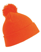 RC028X Result Winter Essentials Pom Pom Beanie - Fluoresent Orange - RC028X