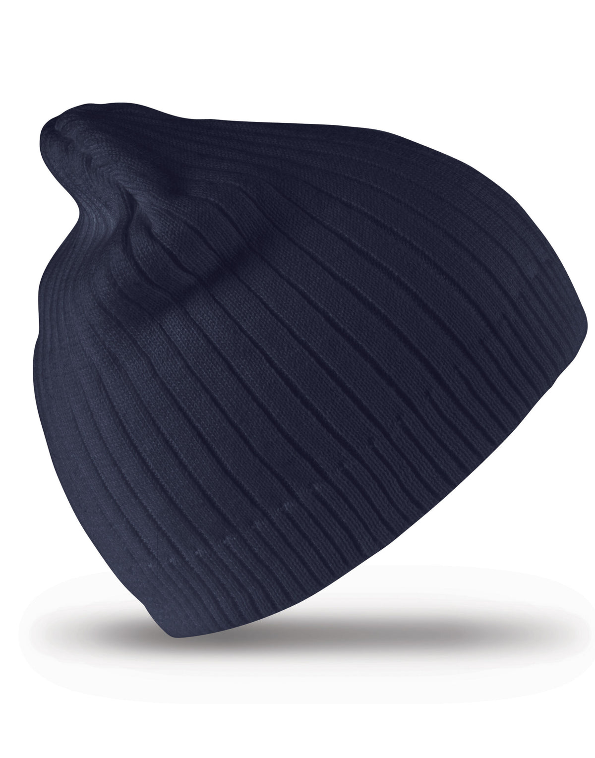 RC74 Result Winter Double Knit Cotton Beanie - Navy - RC74