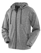 S277M Spiro Fitness Mens Hooded Tee-Jacket - Grey/Black - S277M
