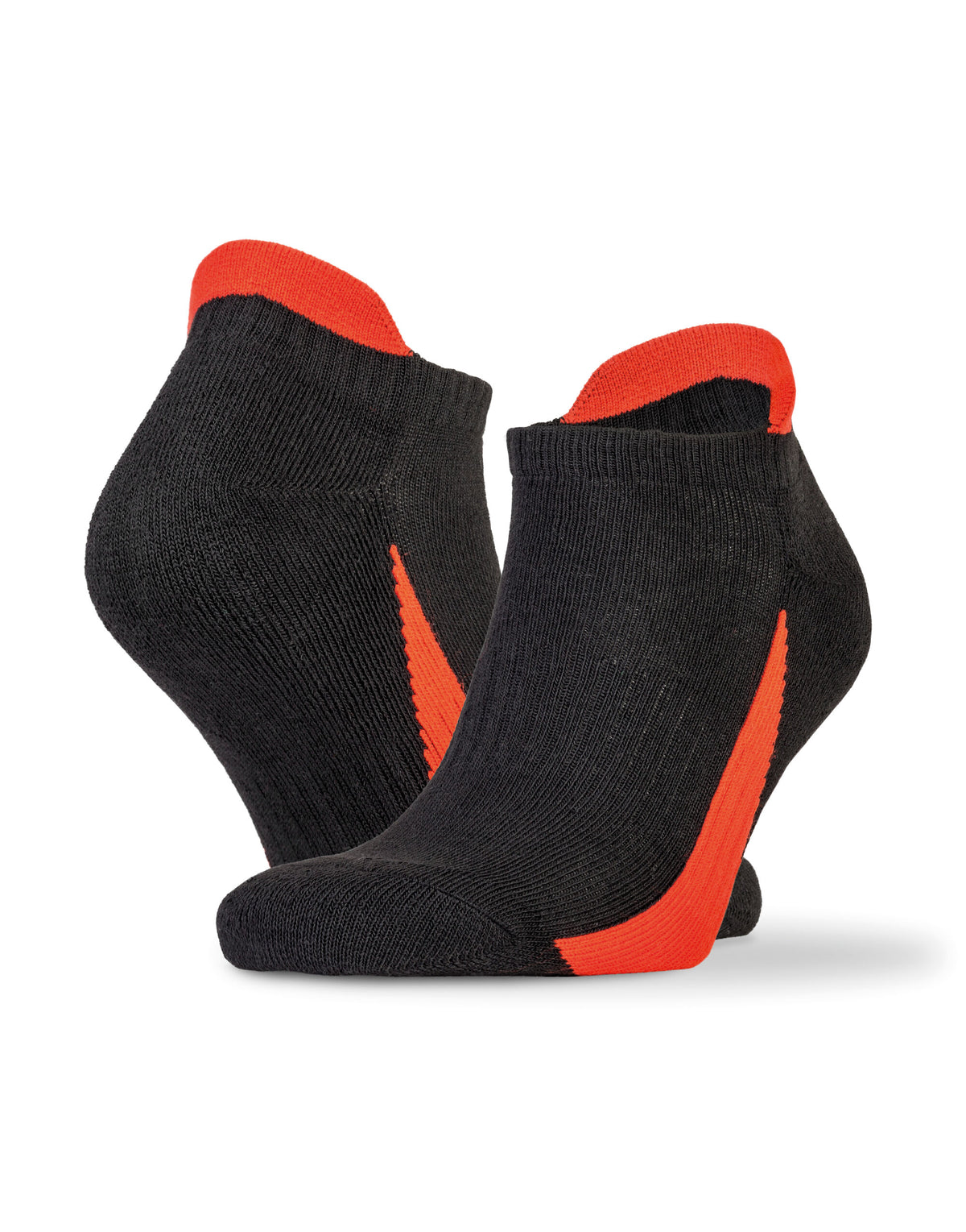 S293X Spiro 3-Pack Mixed Sneaker Sport Sock - Black/Red - S293X