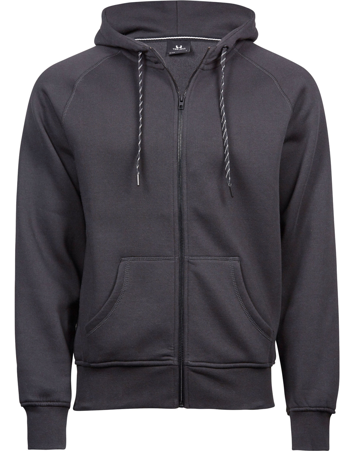 TJ5435 Tee Jays Mens Fashion Full Zip Hood - Dark Grey - TJ5435