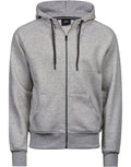 TJ5435 Tee Jays Mens Fashion Full Zip Hood - Heather Grey - TJ5435