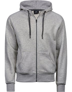 TJ5435 Tee Jays Mens Fashion Full Zip Hood - Heather Grey - TJ5435