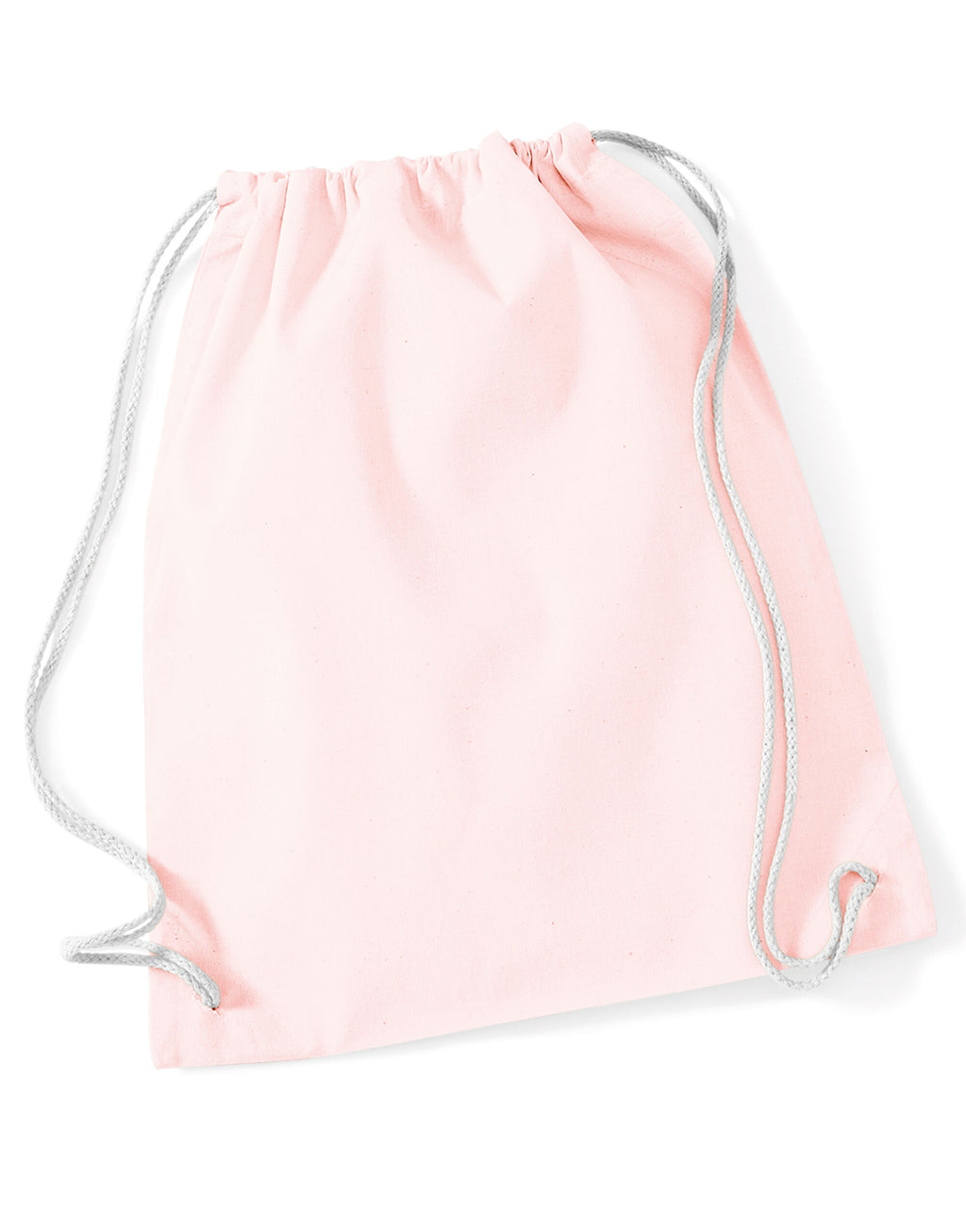 W110 Westford Mill Cotton Gymsac - Pastel Pink/White - W110