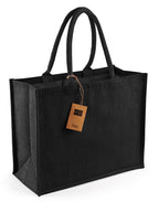 W407 Westford Mill Jute Classic Shopper - Black/Black - W407