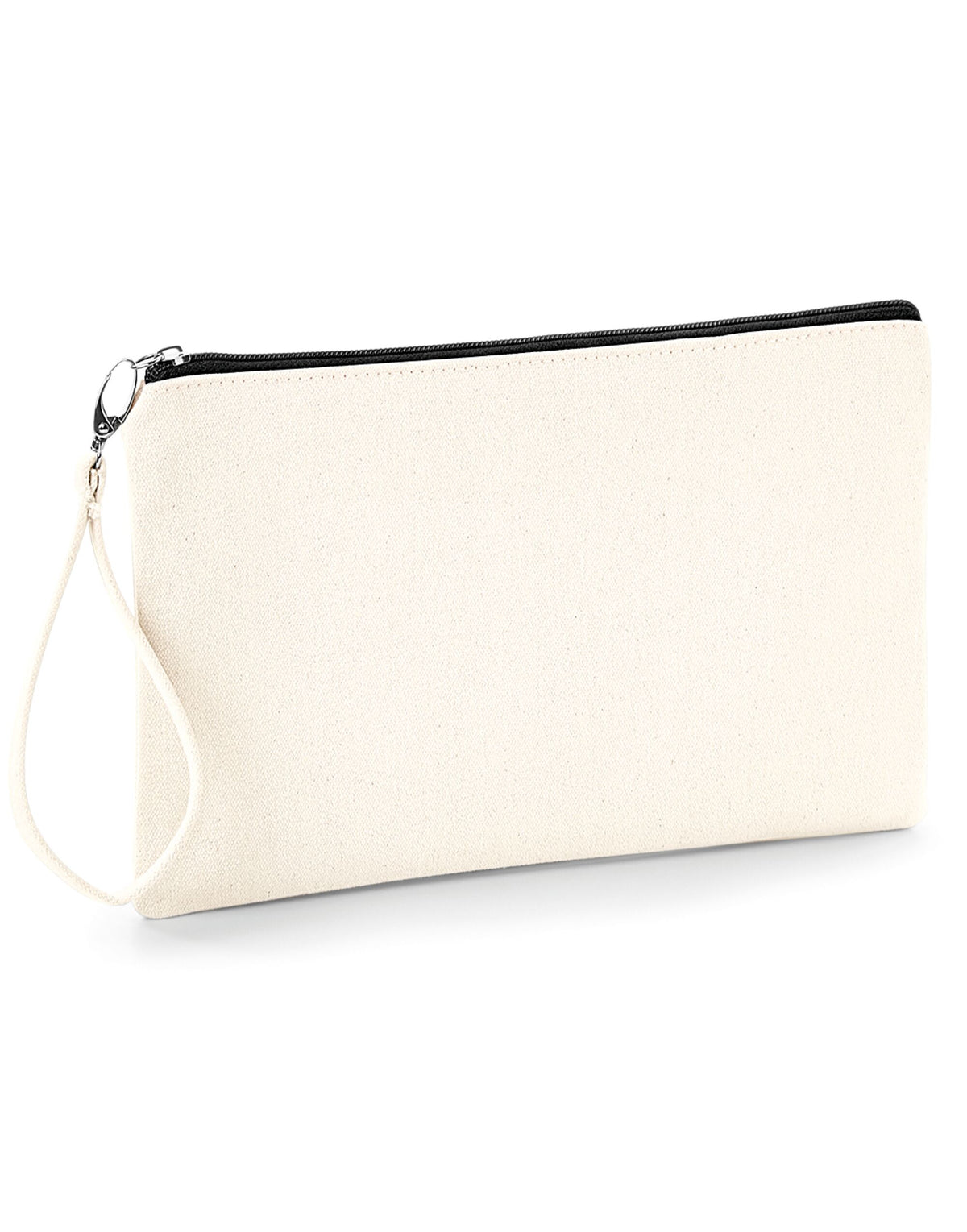 W520 Westford Mill Canvas Wristlet Pouch - Natural/Black - W520