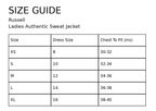 R267F Russell Ladies Authentic Sweat Jacket