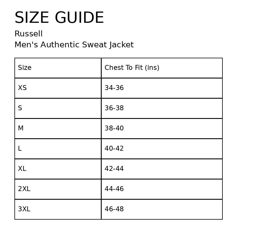 R267M Russell Men's Authentic Sweat Jacket