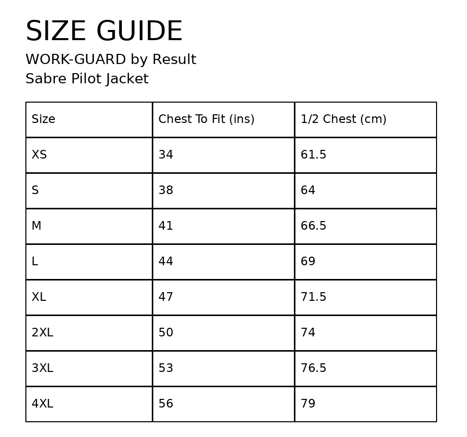 R300X Result Workguard Sabre Pilot Jacket